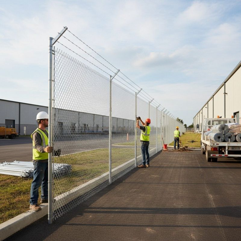 Industrial Fence Installation detail